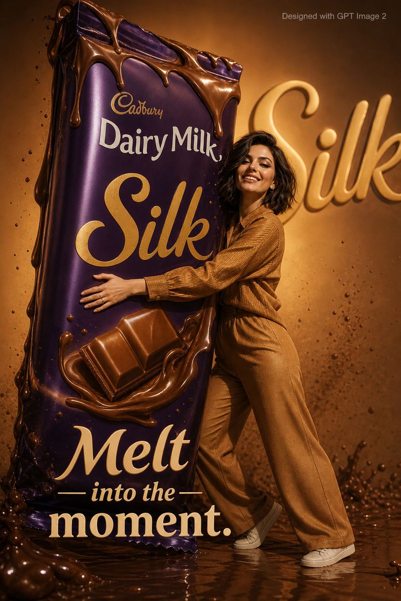 Playful Chocolate Advertisement Poster - AI image template preview
