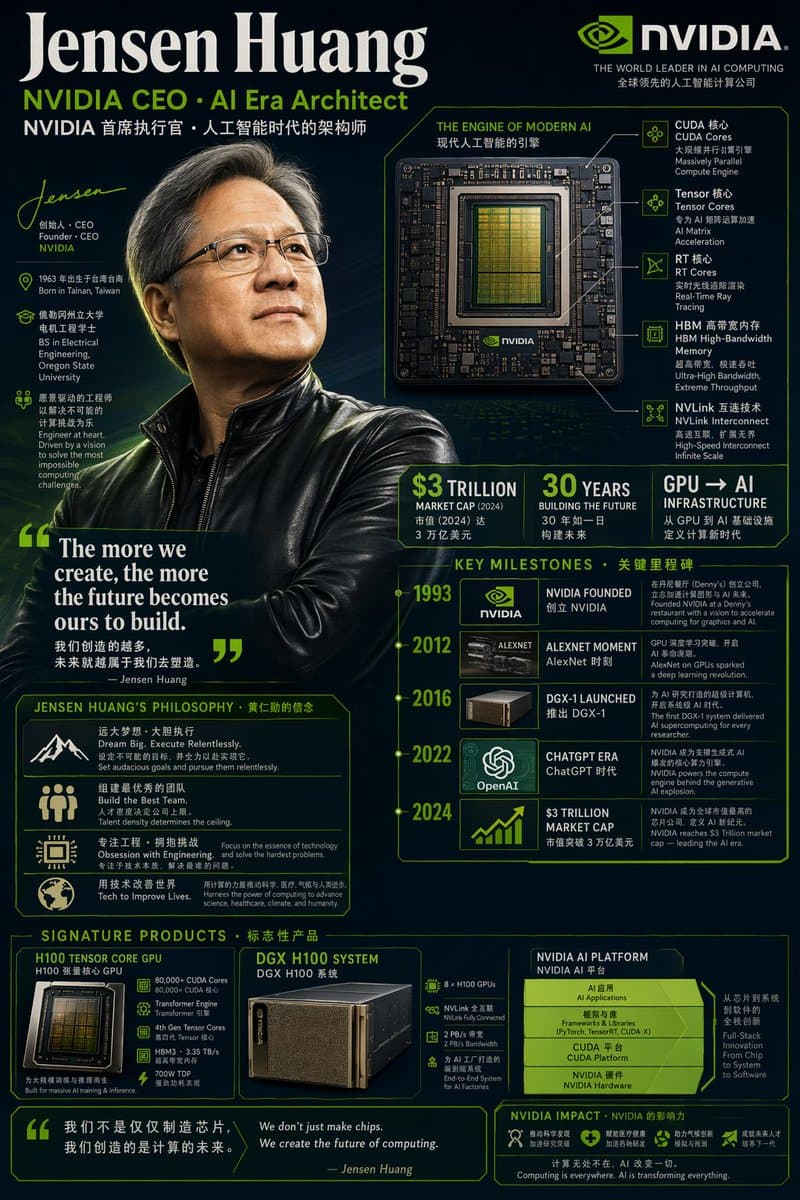 Bilingual Career Infographic Portrait - AI image template preview
