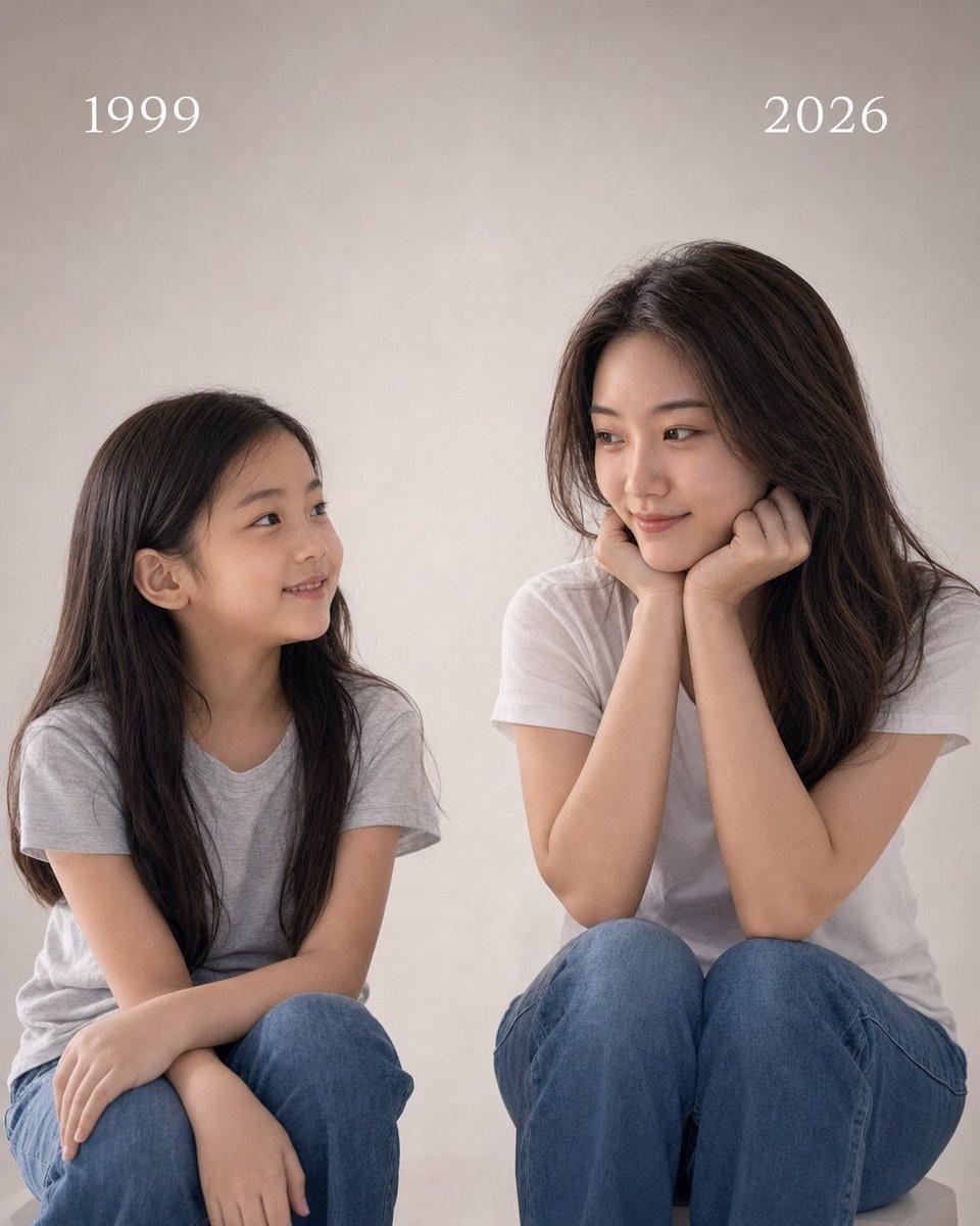 Childhood and Present Self Encounter - AI image template preview