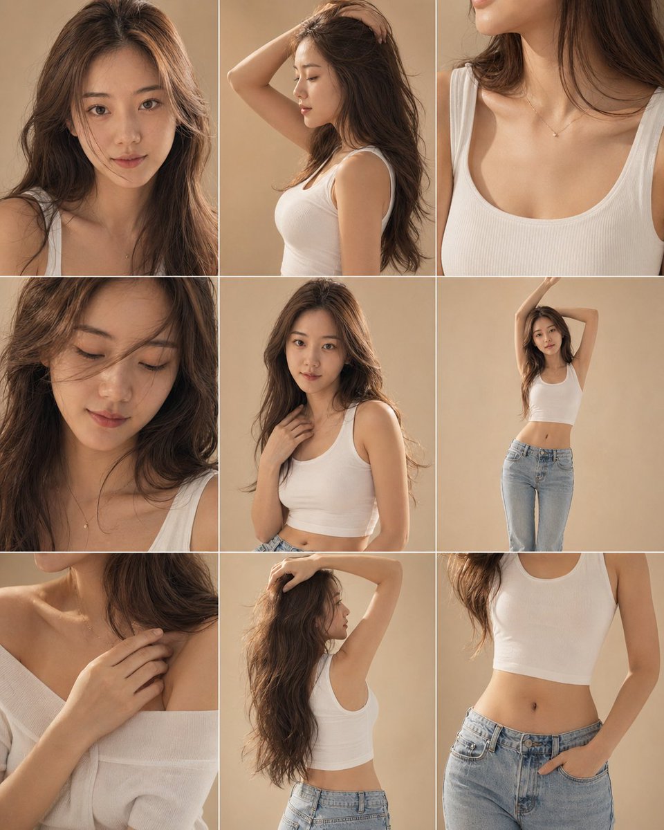 Minimalist Studio Editorial Grid - AI image template preview