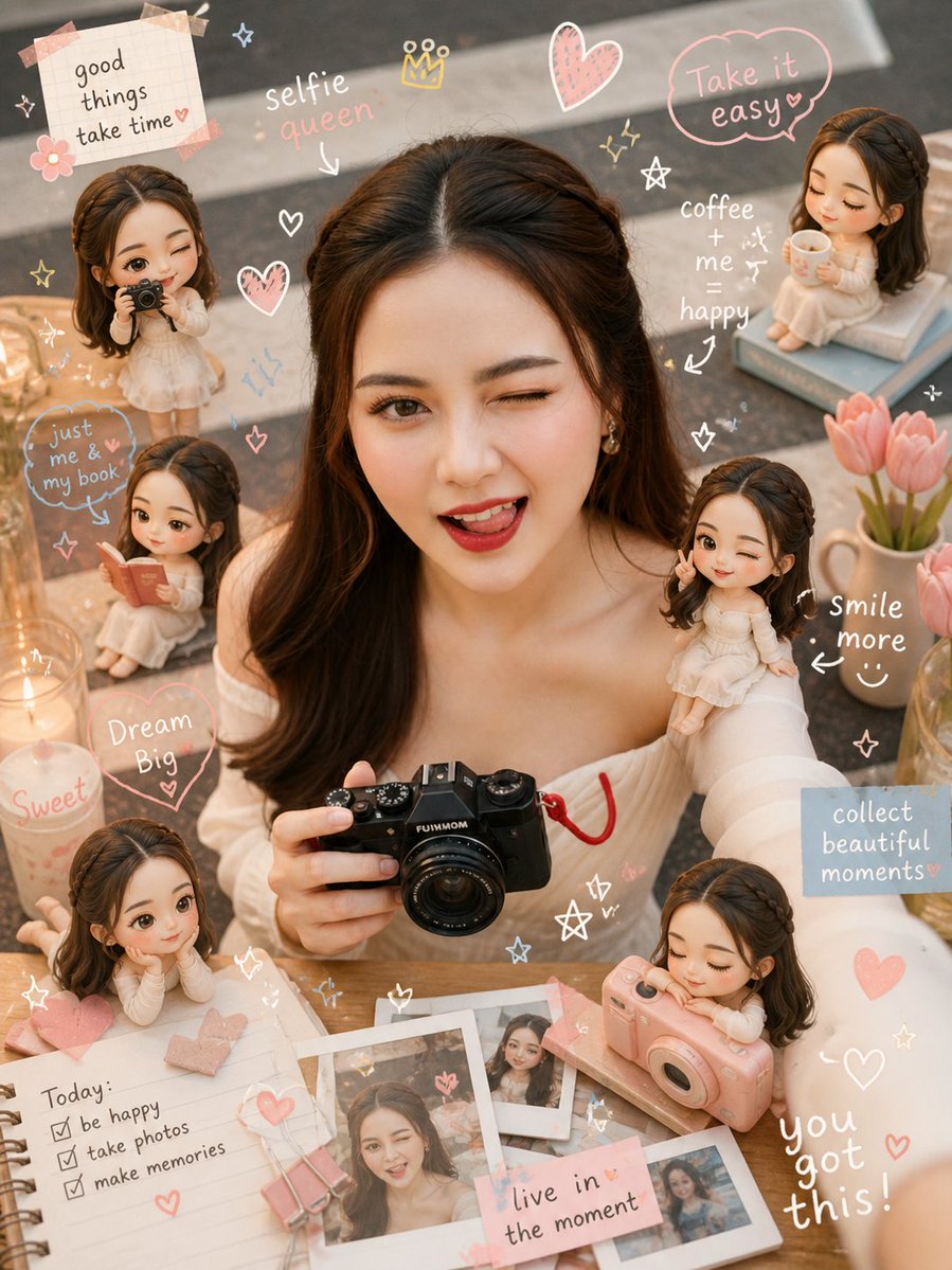 Cozy Scrapbook Image Transformation - AI image template preview