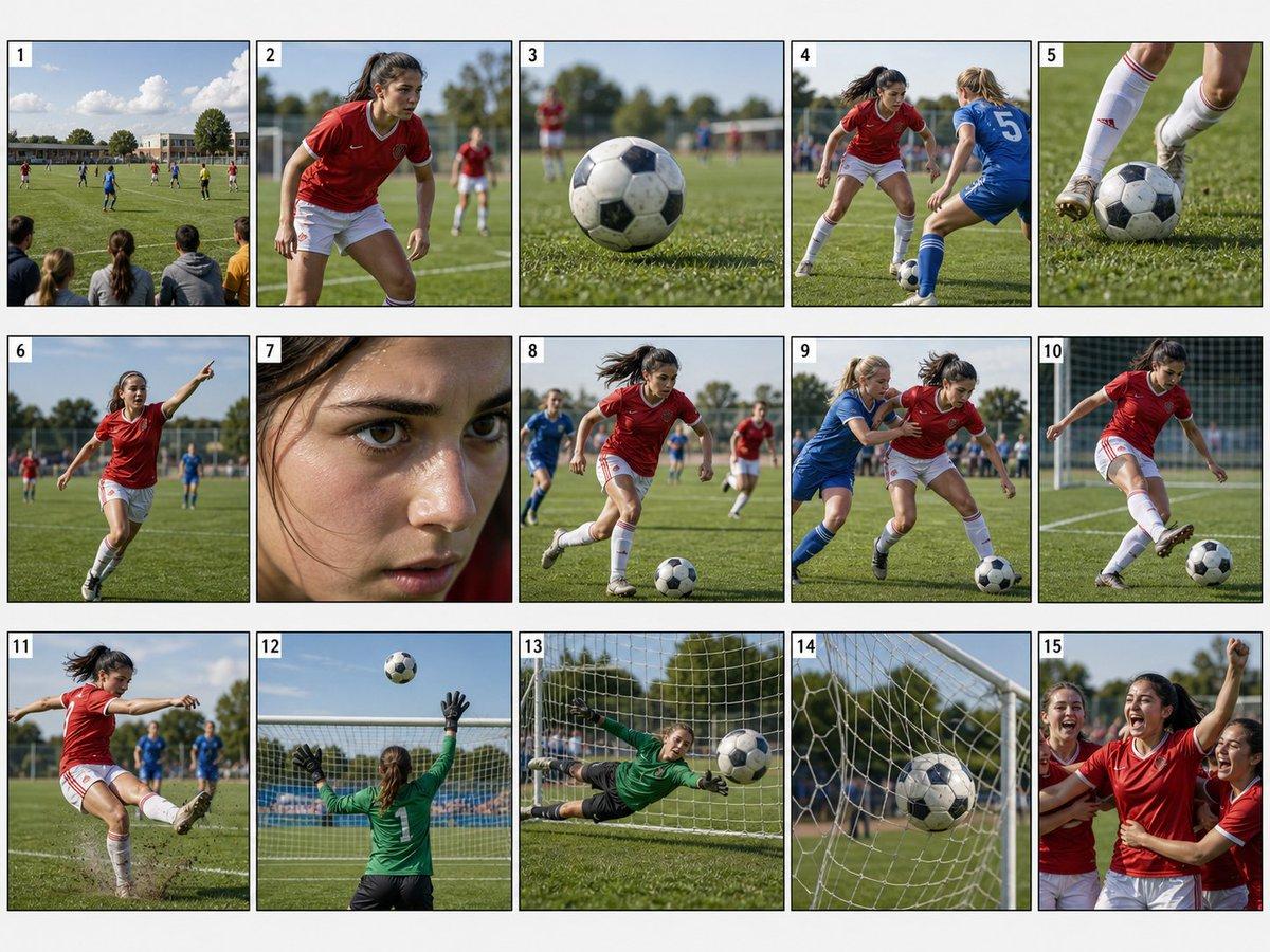 Realistic Sports Storyboard Layout - AI image template preview