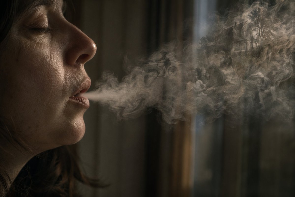 Smoke Memory Portrait - AI image template preview