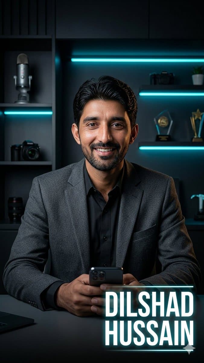 Cinematic Tech Entrepreneur Portrait - AI image template preview