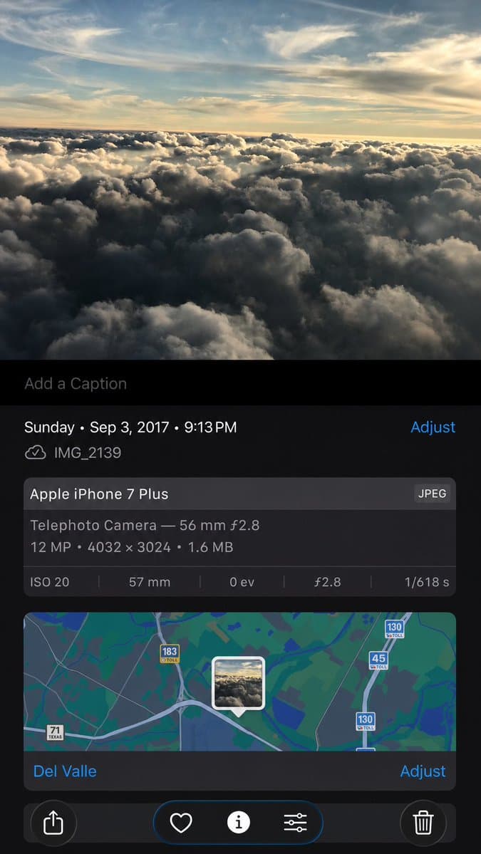 Synthetic iPhone Photos Metadata Screenshot - AI image template preview