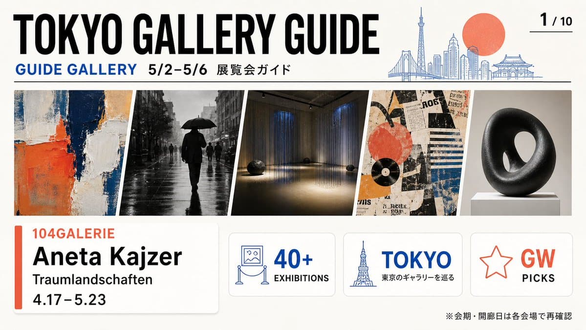 Tokyo Gallery Guide Brochure - AI image template preview
