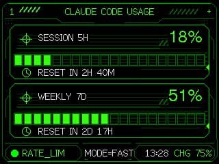 Neon M5Stack Usage Gauge - AI image template preview