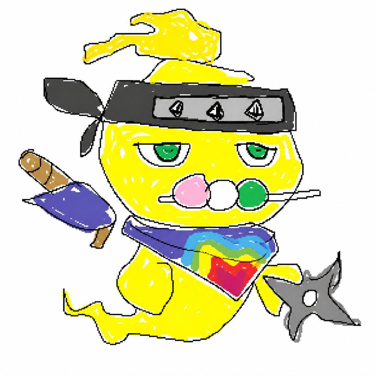 Bad Doodle Gold Ninja Ghost - AI image template preview
