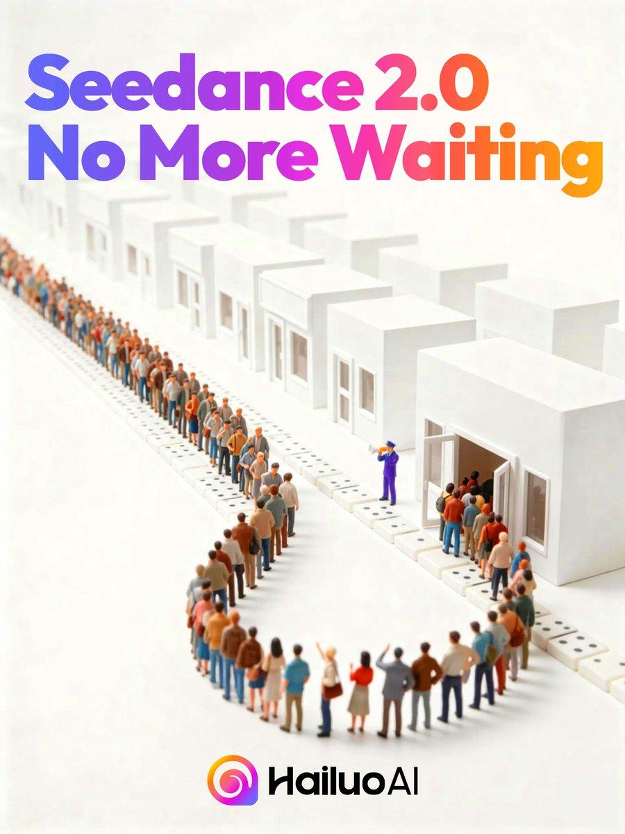 Seedance 2.0 Waiting Line Poster - AI image template preview