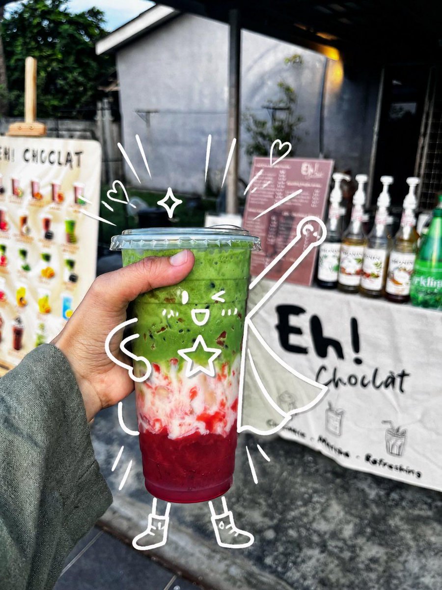 Cute Superhero Drink Doodle Photo - AI image template preview