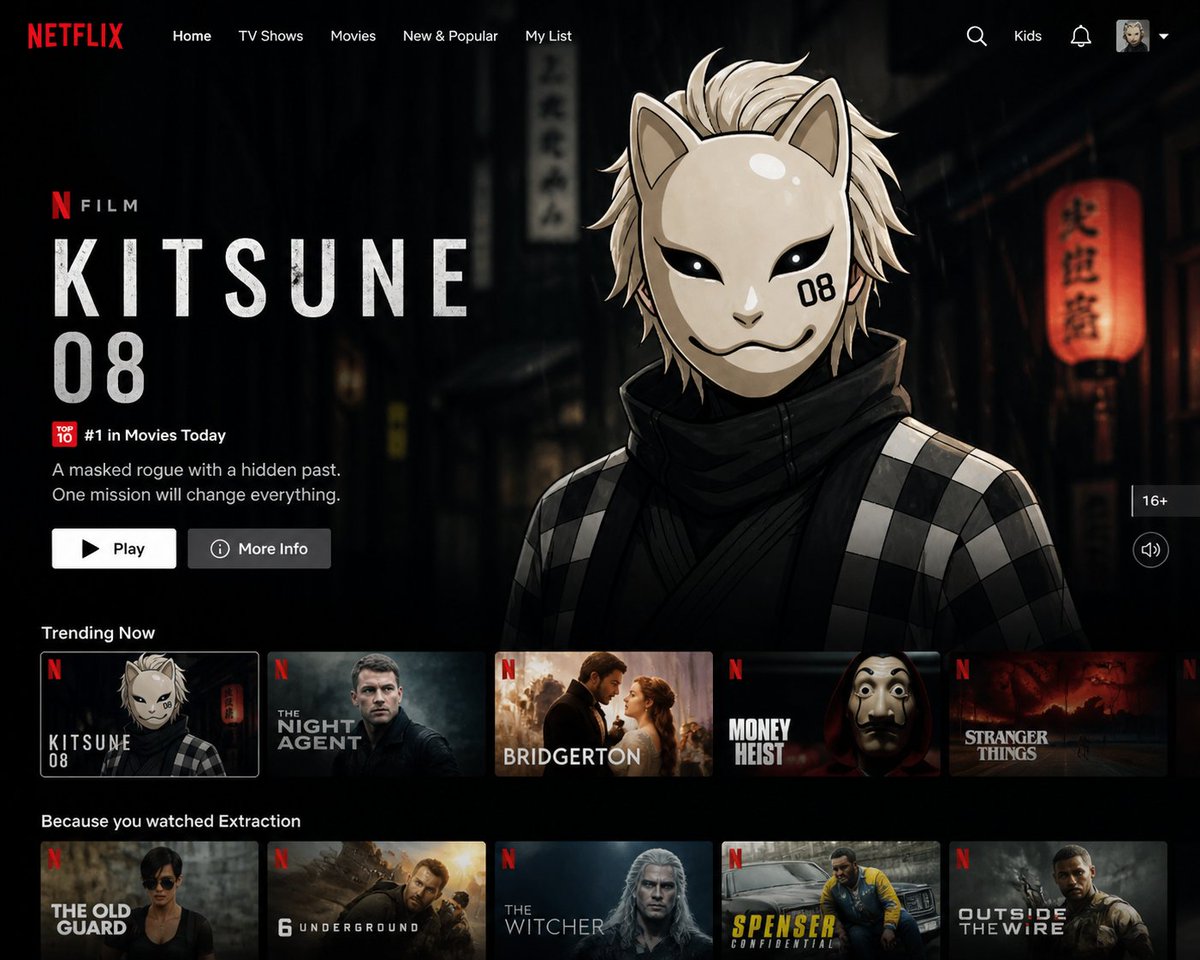Netflix UI Homepage Generator - AI image template preview