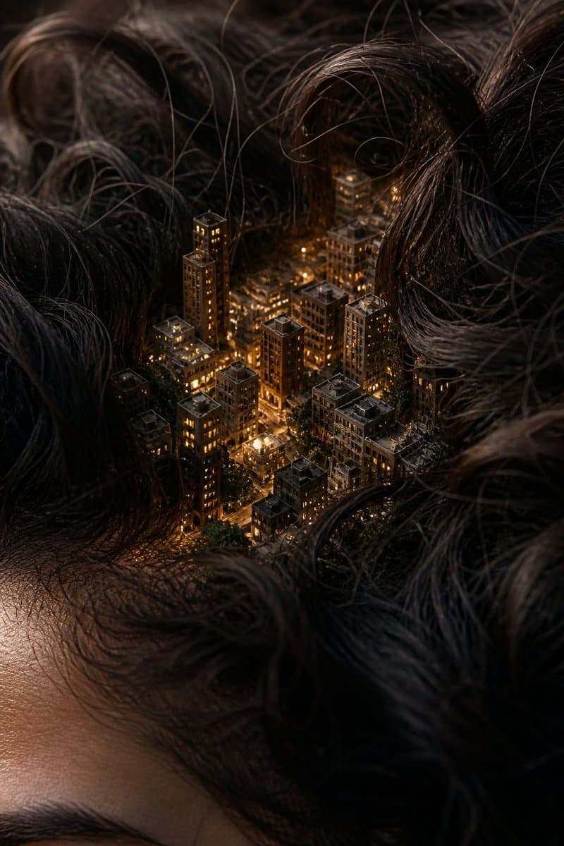 Miniature City Tiny Worlds - AI image template preview