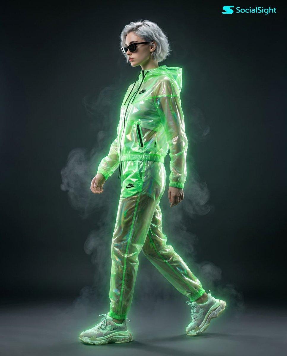 Cyberpunk Futuristic Fashion Editorial - AI image template preview