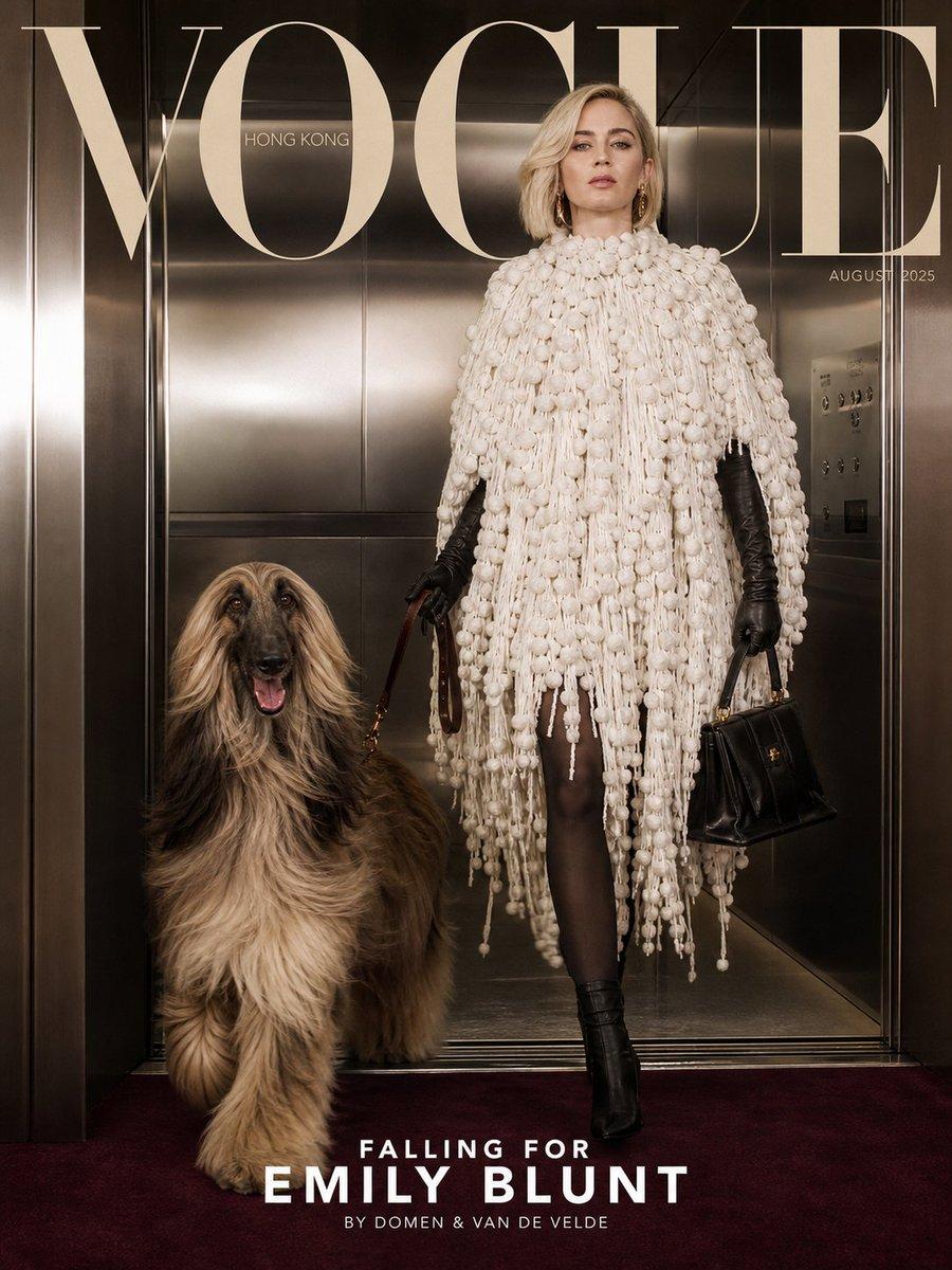 Vogue Cover with Emily Blunt - AI image template preview