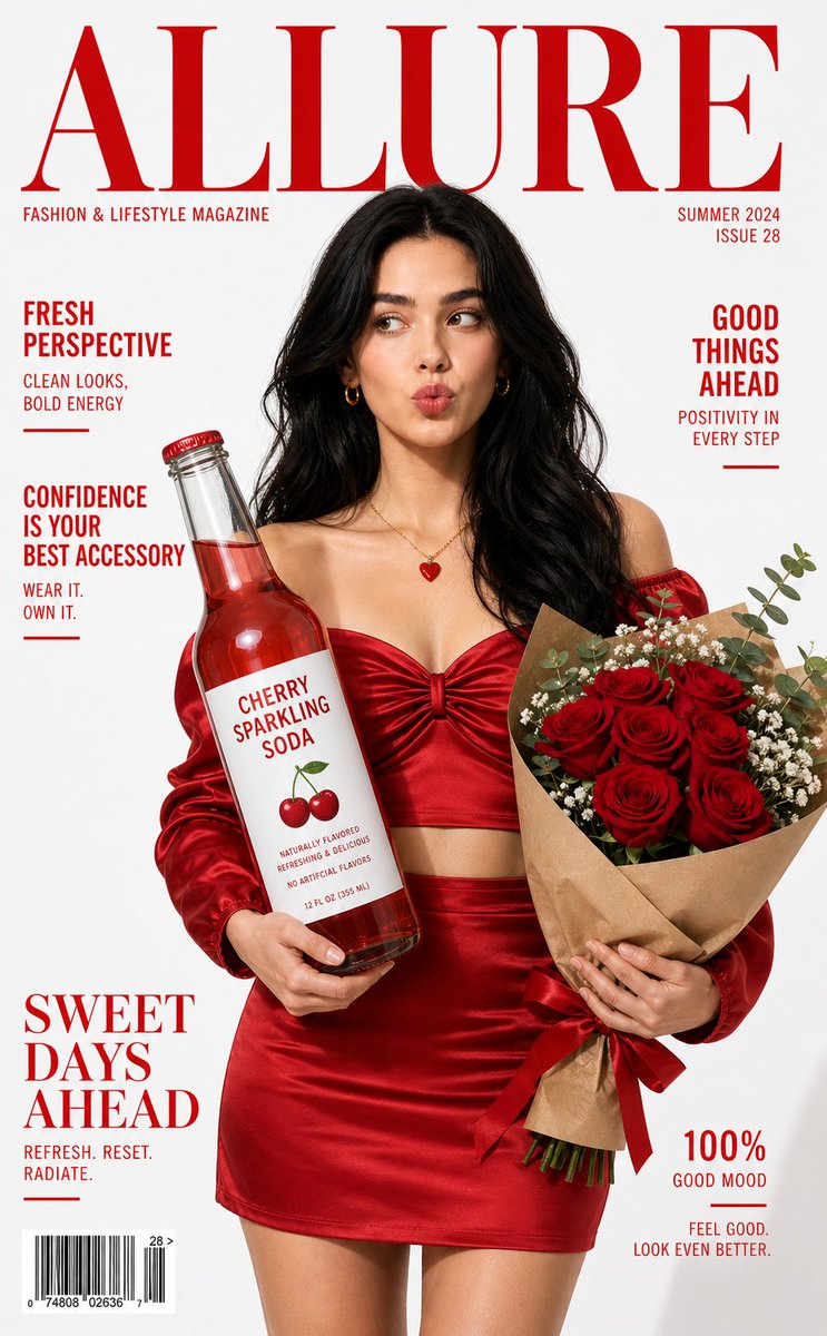 Allure Luxury Magazine Cover - AI image template preview