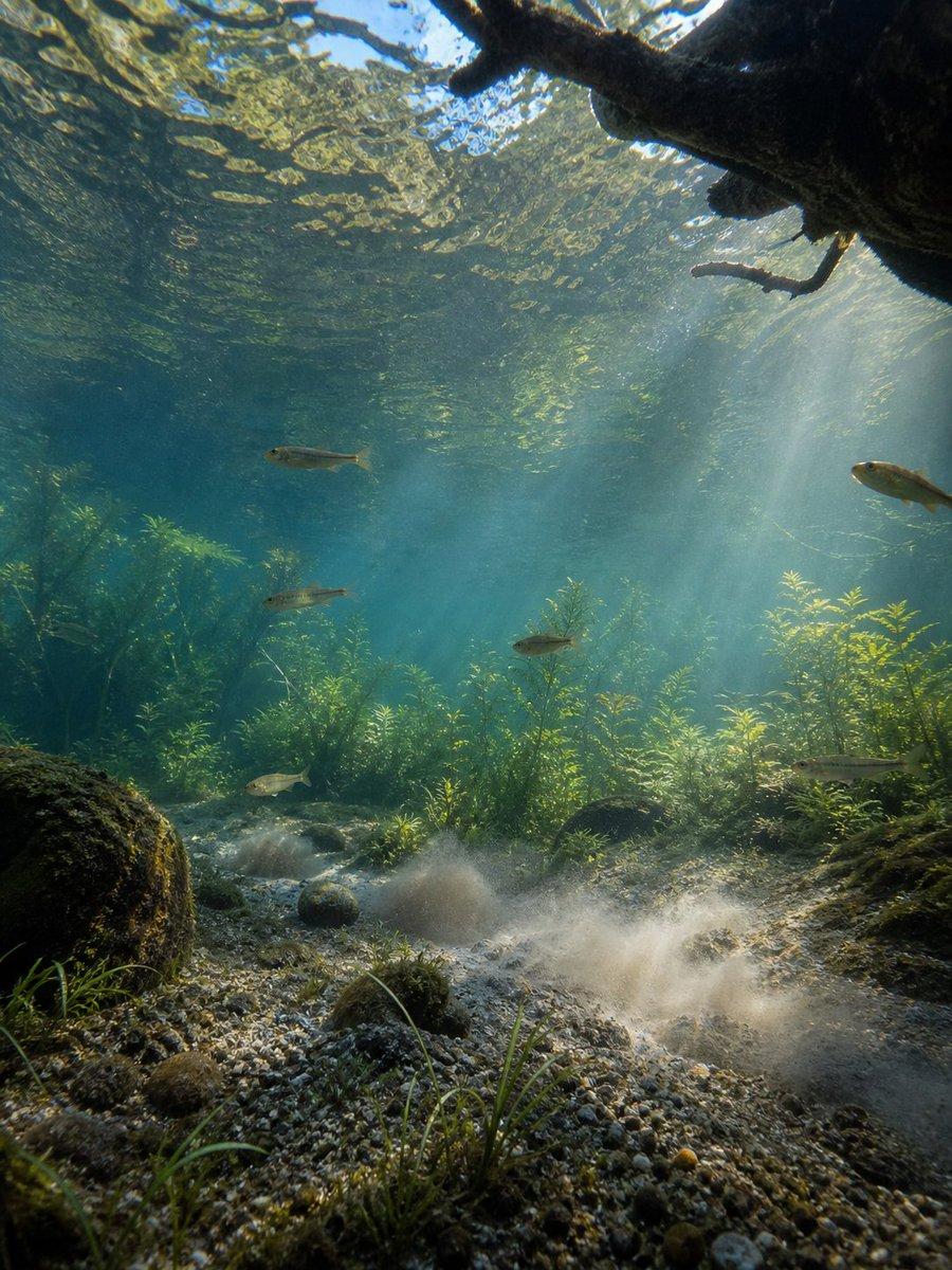 Underwater Forest Stream Photography - AI image template preview