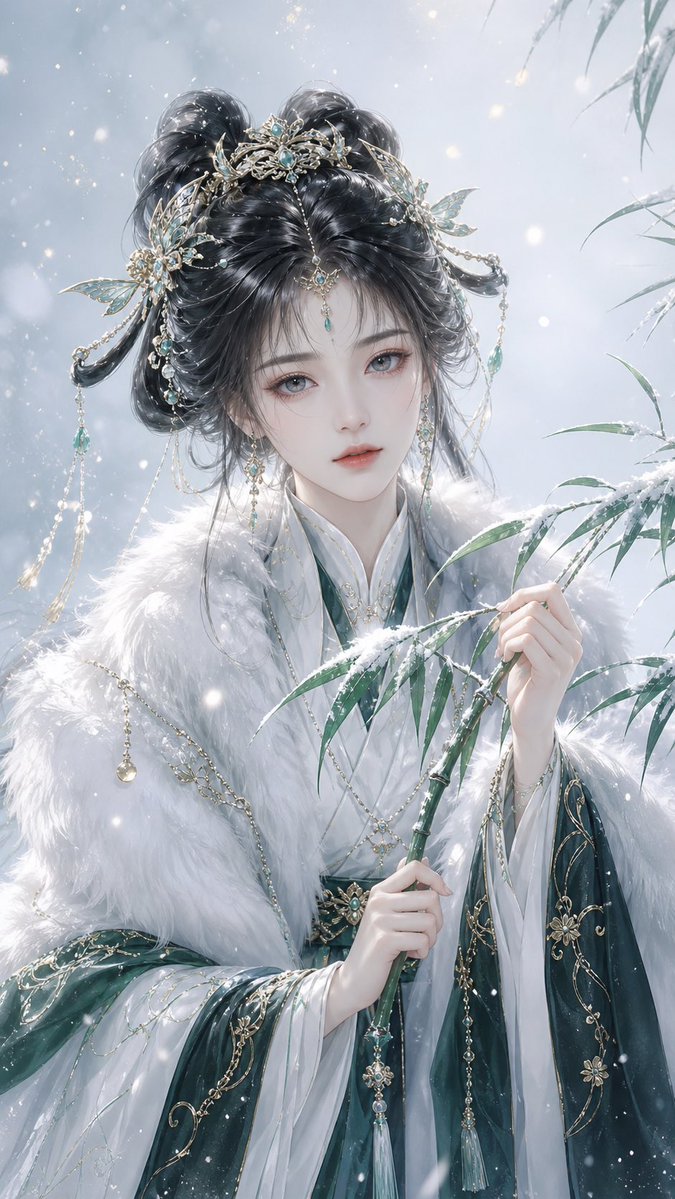 Elegant Oriental Fantasy Illustration - AI image template preview