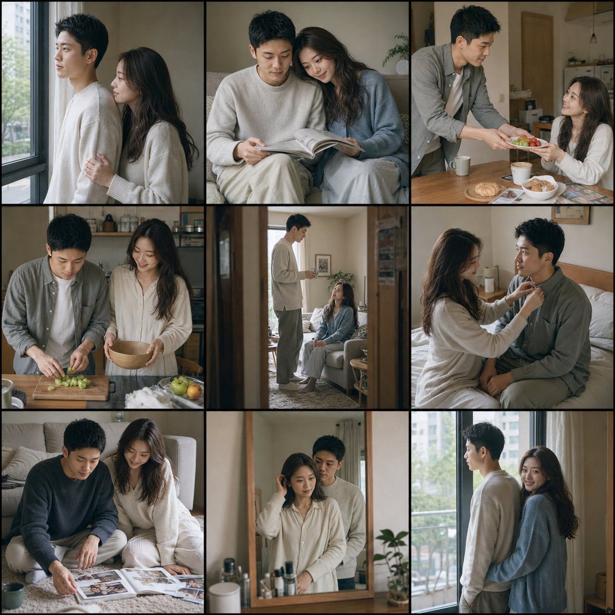 Fujifilm Style Home Couple Portraits - AI image template preview