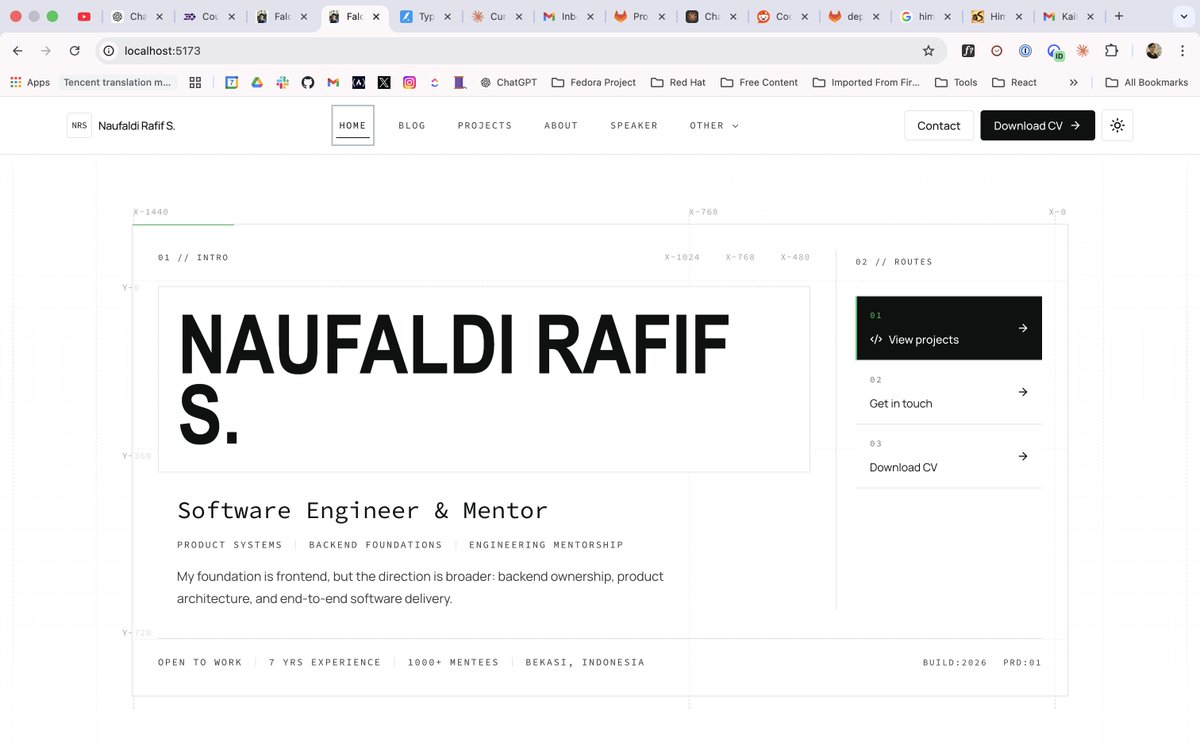 Minimal Developer Portfolio Homepage - AI image template preview