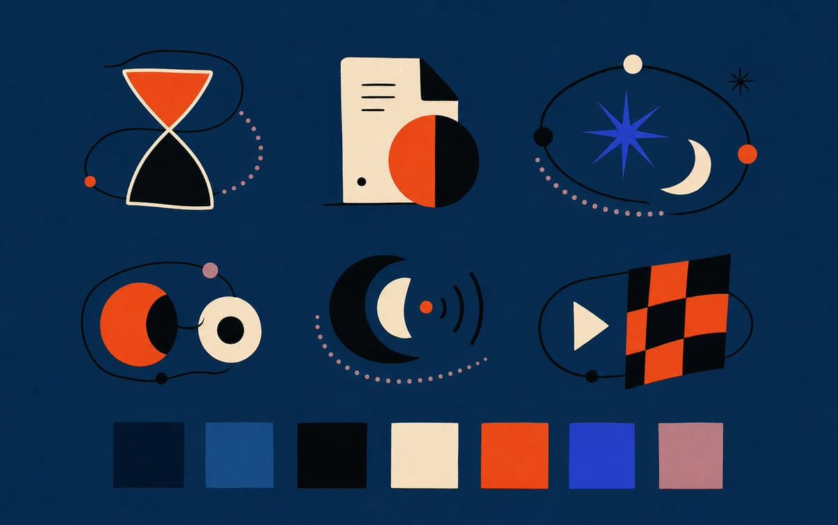Abstract Vector Icon Asset Board - AI image template preview