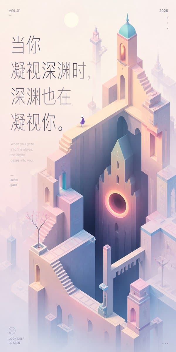 Pastel Abyss Quote Wallpaper - AI image template preview