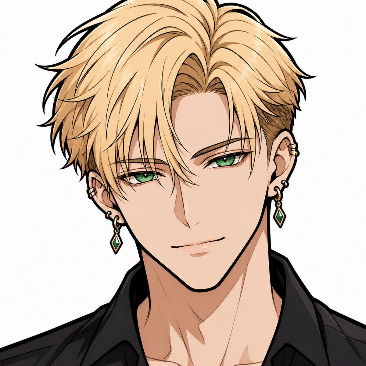 Faceless Blond Anime Icon - AI image template preview