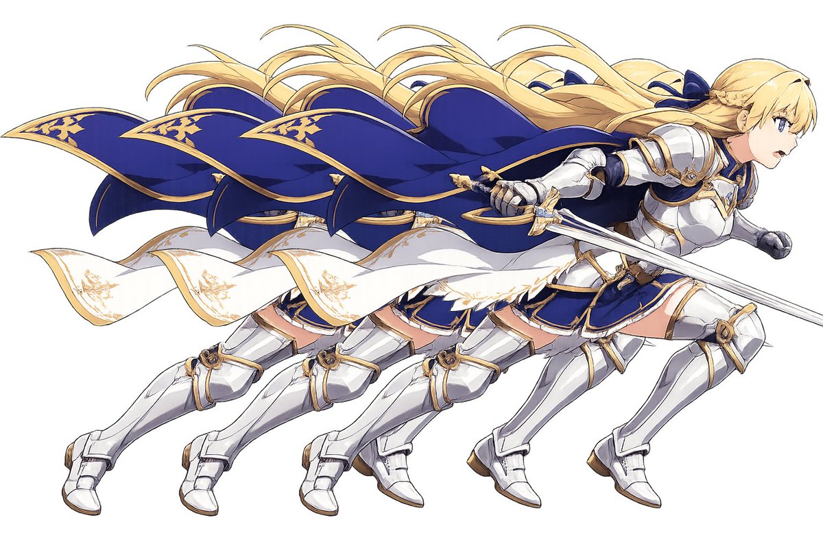 Overlapping Anime Knight Motion Trail - AI image template preview