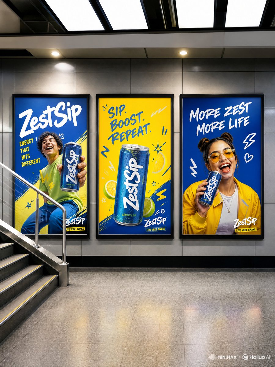 Modern Transit Station Ad Scene - AI image template preview