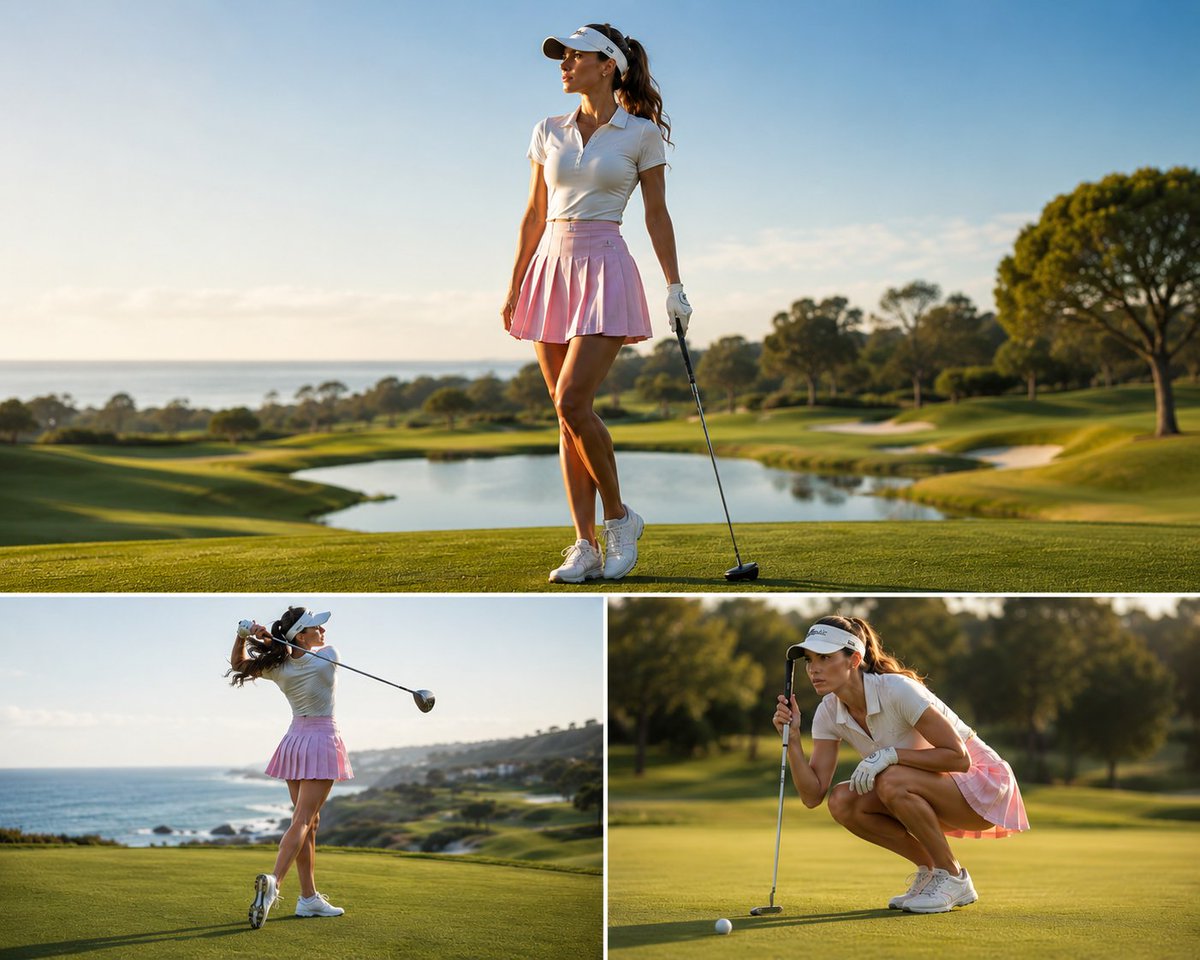 Luxury Golf Sports Editorial Collage - AI image template preview