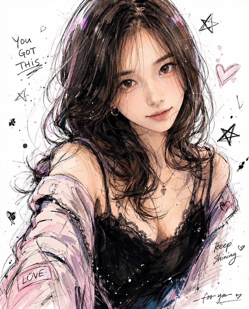 Ink Splatter Hand-Drawn Sketch - AI image template preview