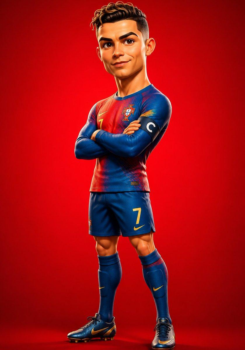 Stylized 3D Footballer Avatar - AI image template preview