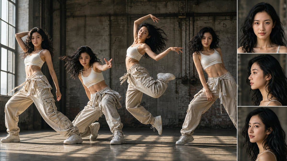 Street Dancer Concept Sheet - AI image template preview