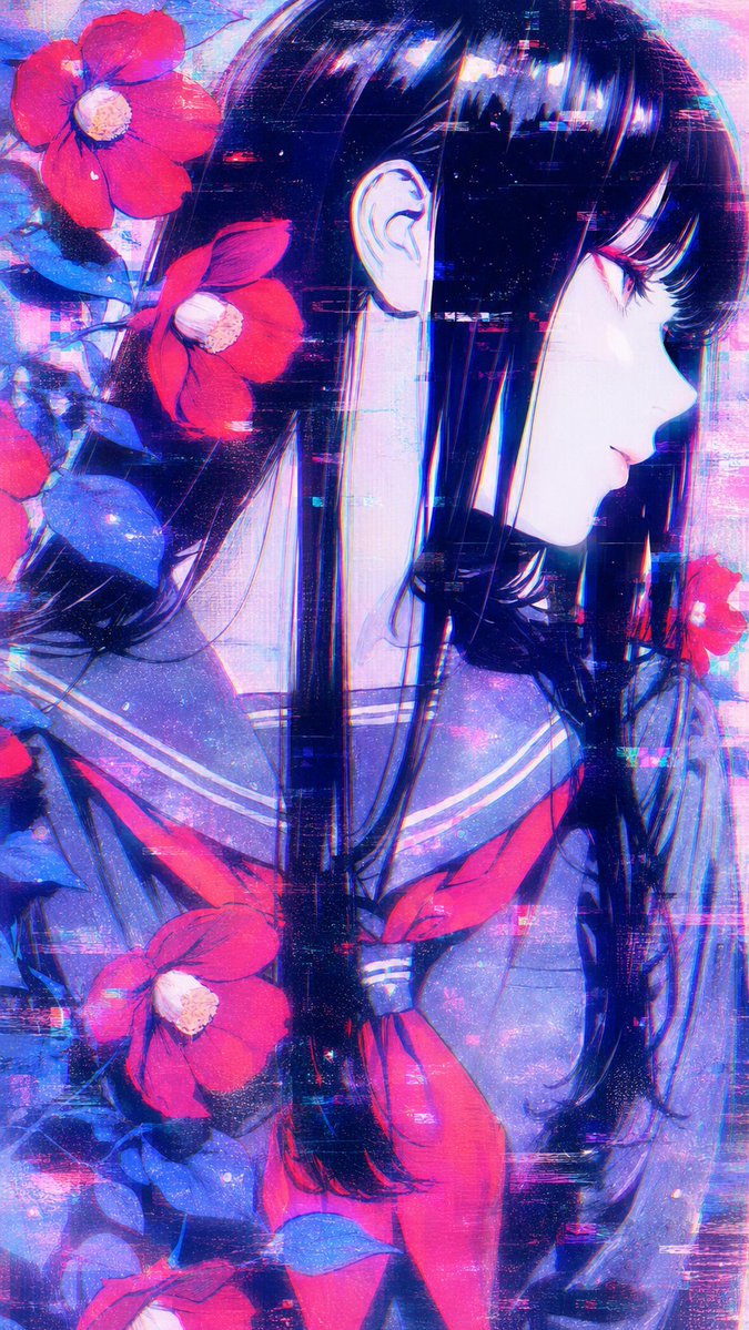 Ethereal Glitch Art Illustration - AI image template preview
