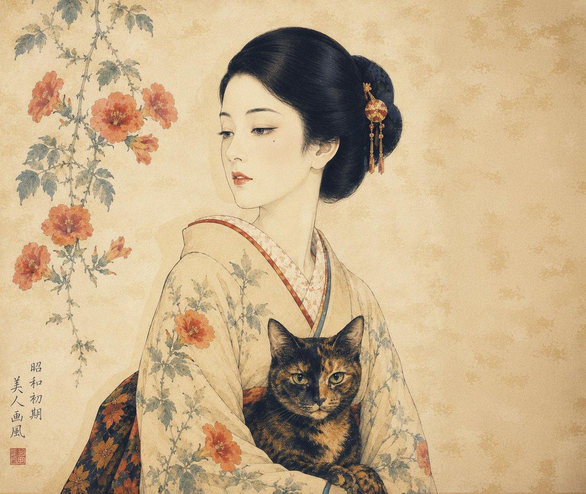 Showa Era Japanese Painting Style - AI image template preview
