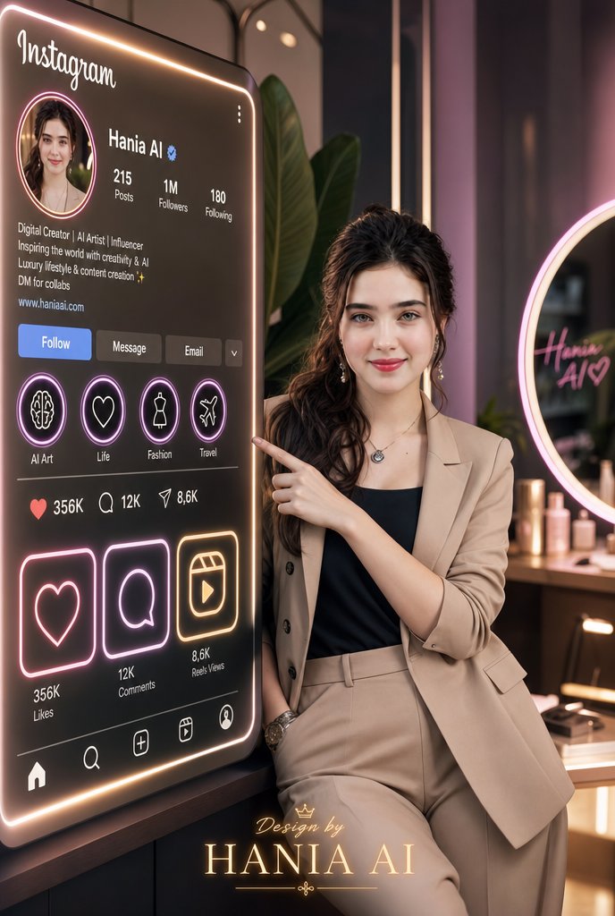 Luxury Instagram Profile Creator Poster - AI image template preview