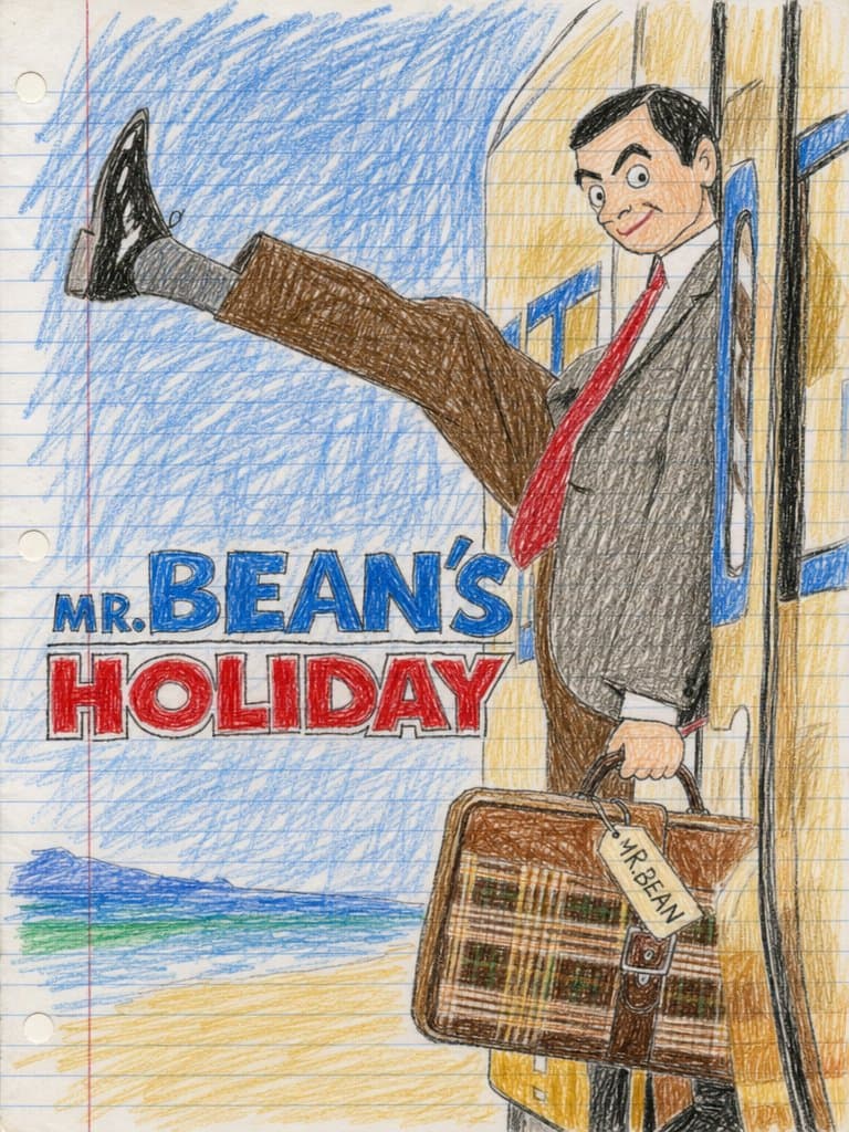 Child Crayon Mr Bean Holiday Poster - AI image template preview