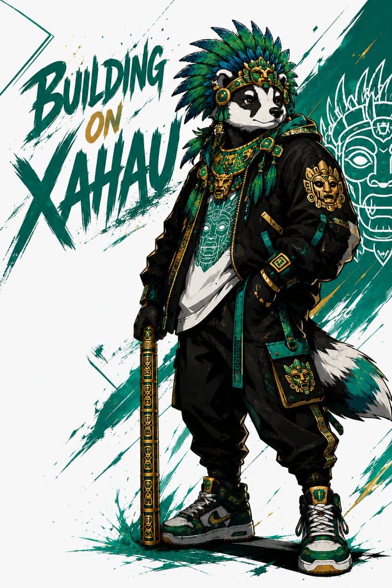 Xahau Panda Streetwear Poster - AI image template preview