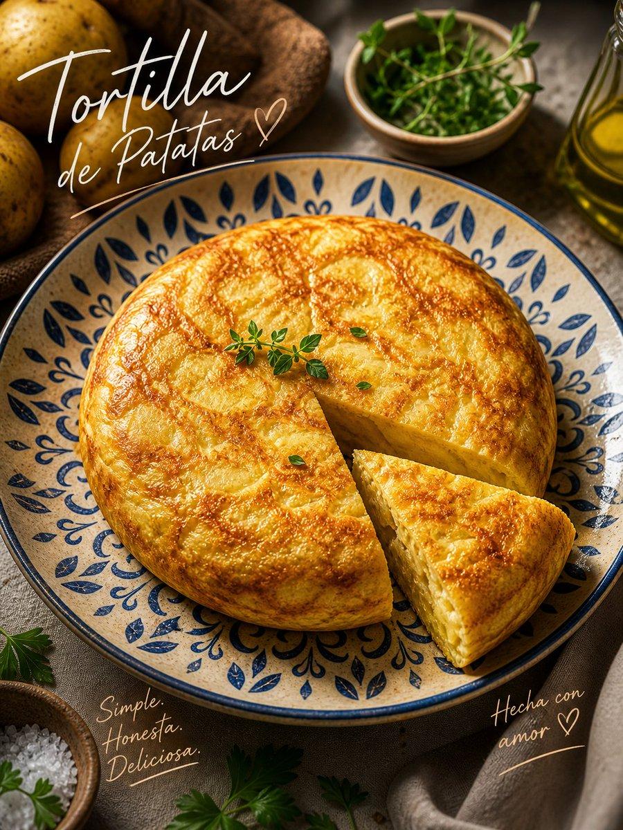 Rustic Tortilla de Patatas Poster - AI image template preview