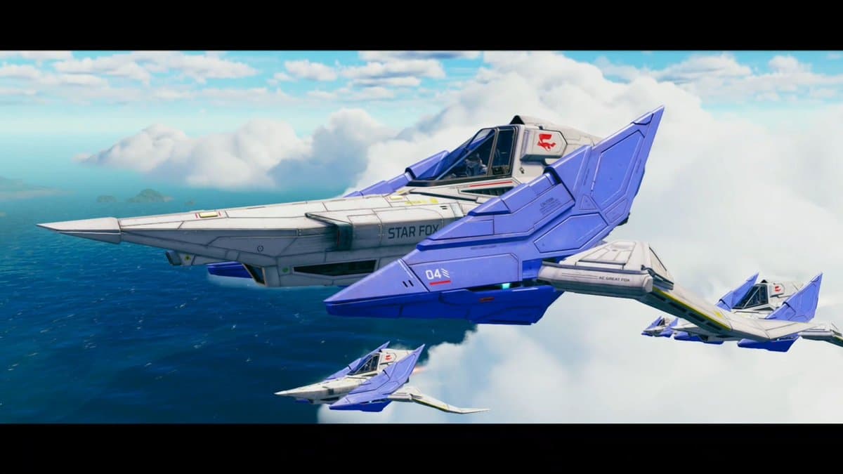 Starfighter Squadron Above Ocean - AI image template preview