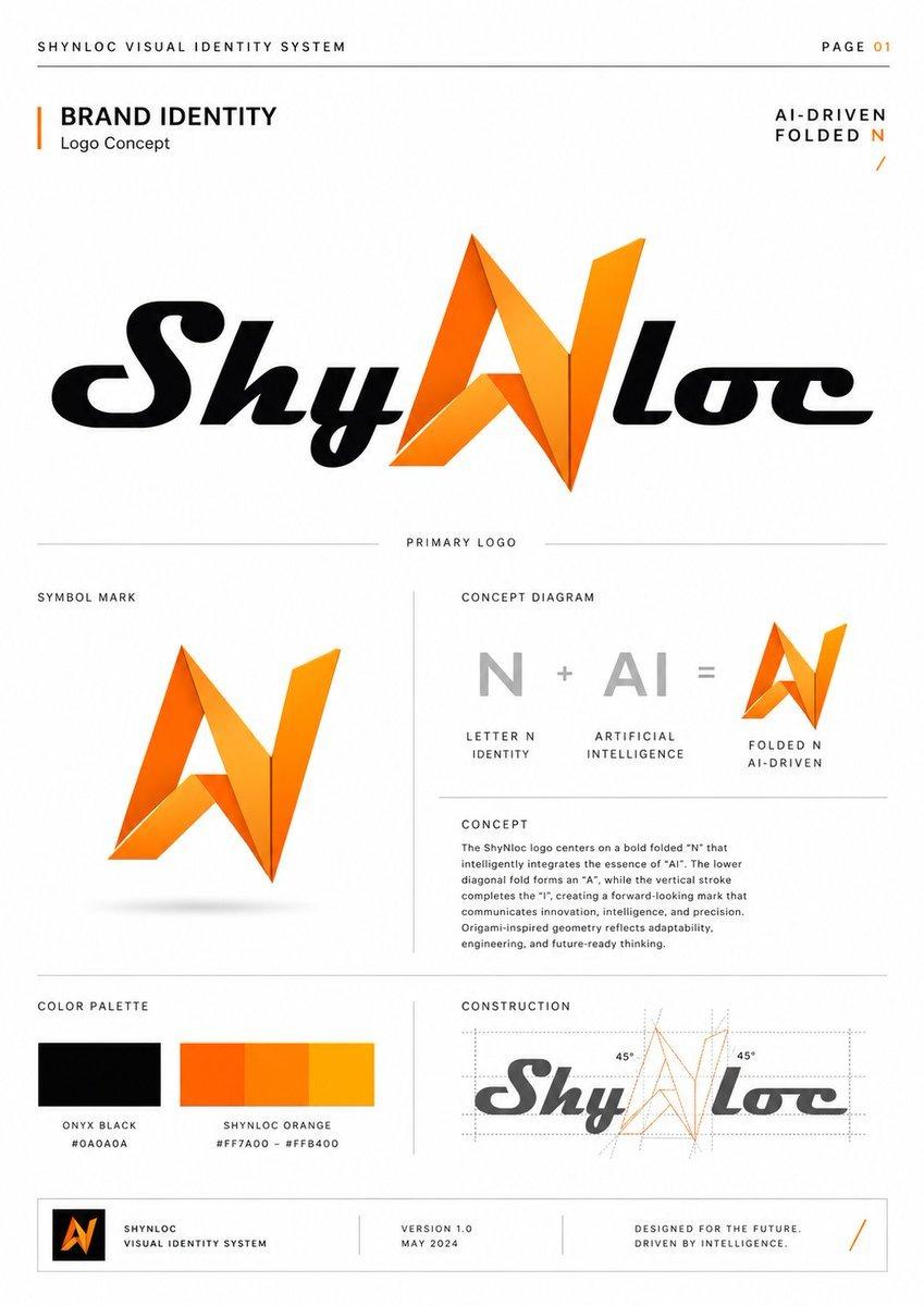 Shynloc Brand Identity Sheet - AI image template preview