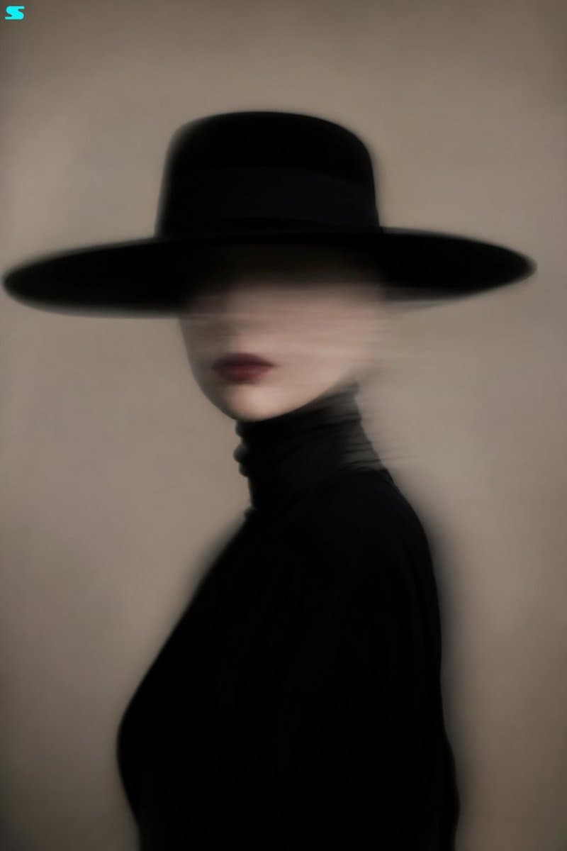 Surreal Minimalist Fashion Portrait - AI image template preview