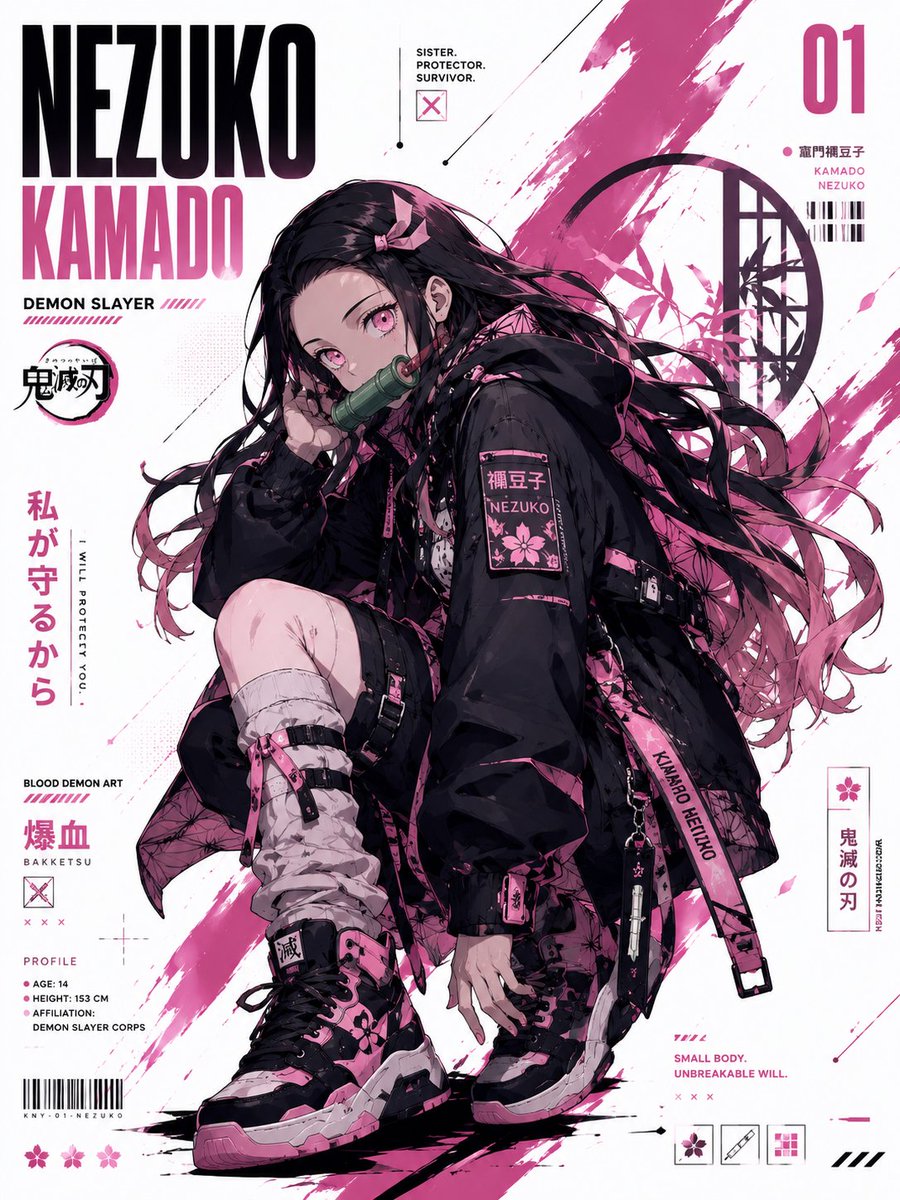 Anime Techwear Character Poster - AI image template preview