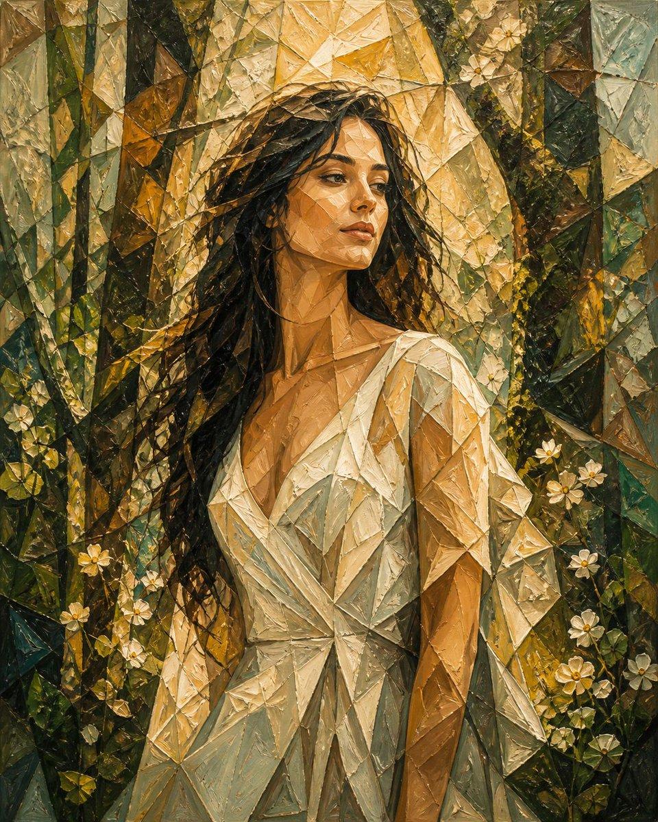 Cubism Impasto Spring Portrait preview