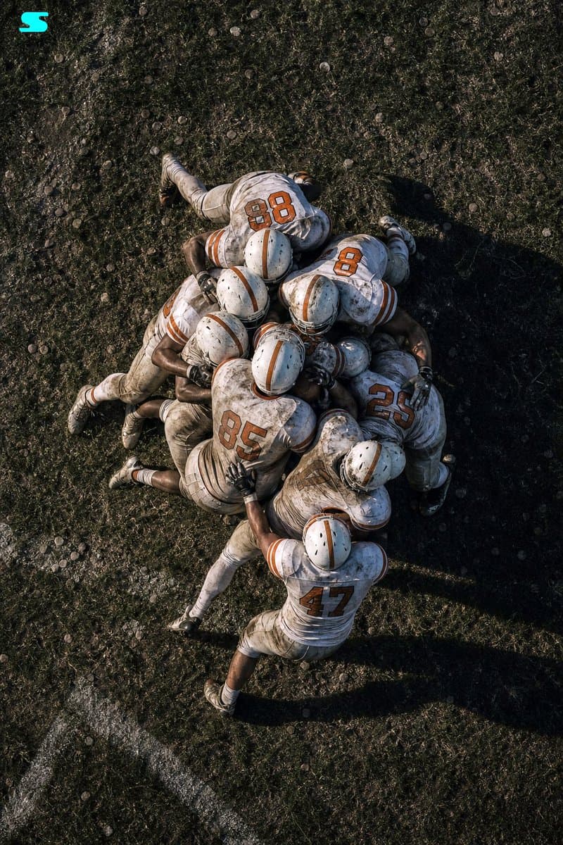 Aerial American Football Huddle - AI image template preview