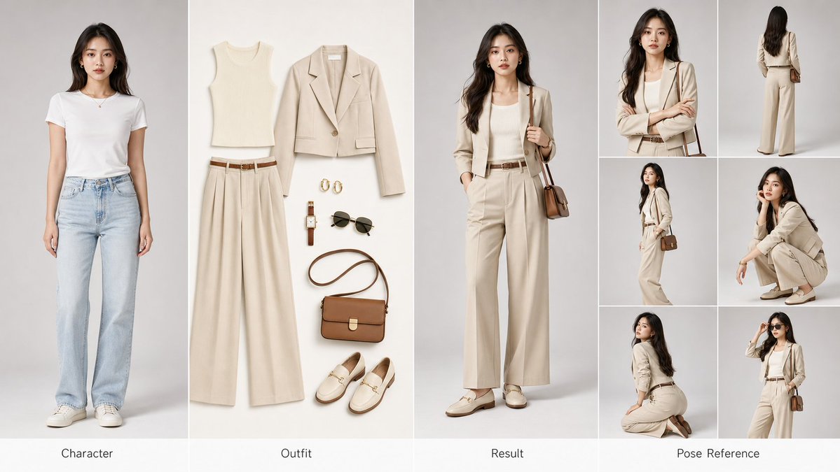 AI Fashion Comparison Poster - AI image template preview