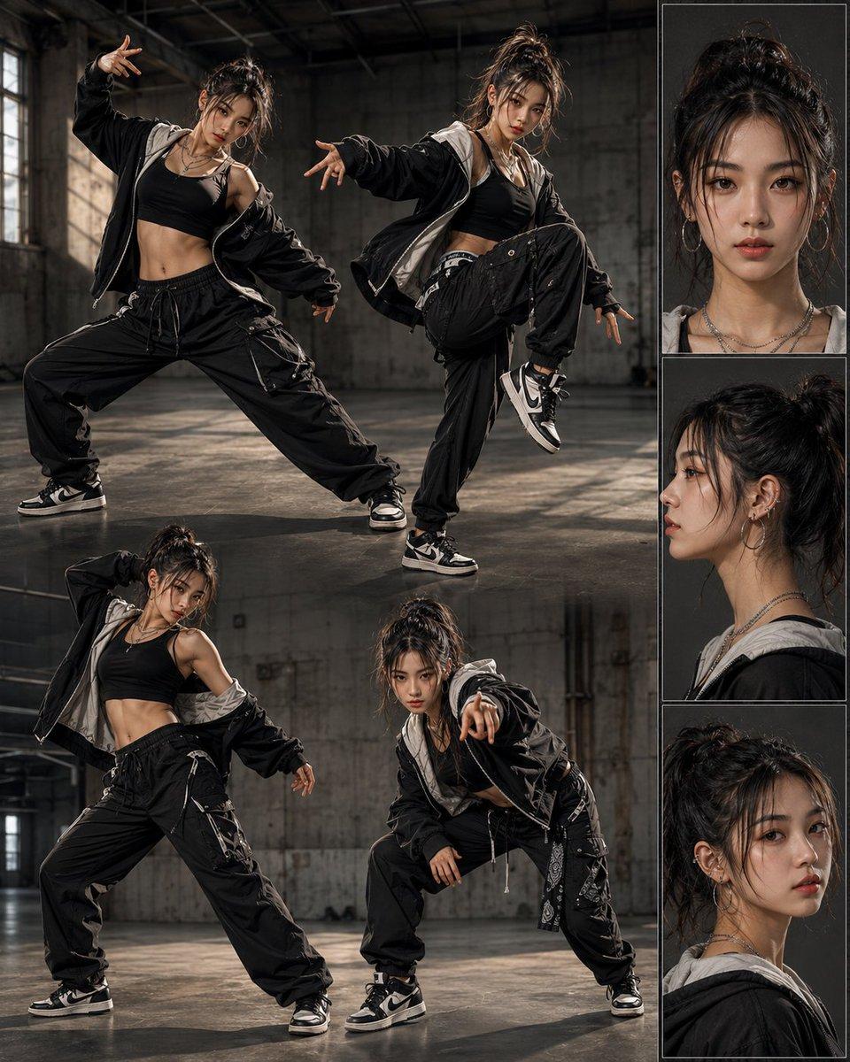 Street Dance Character Design Layout - AI image template preview