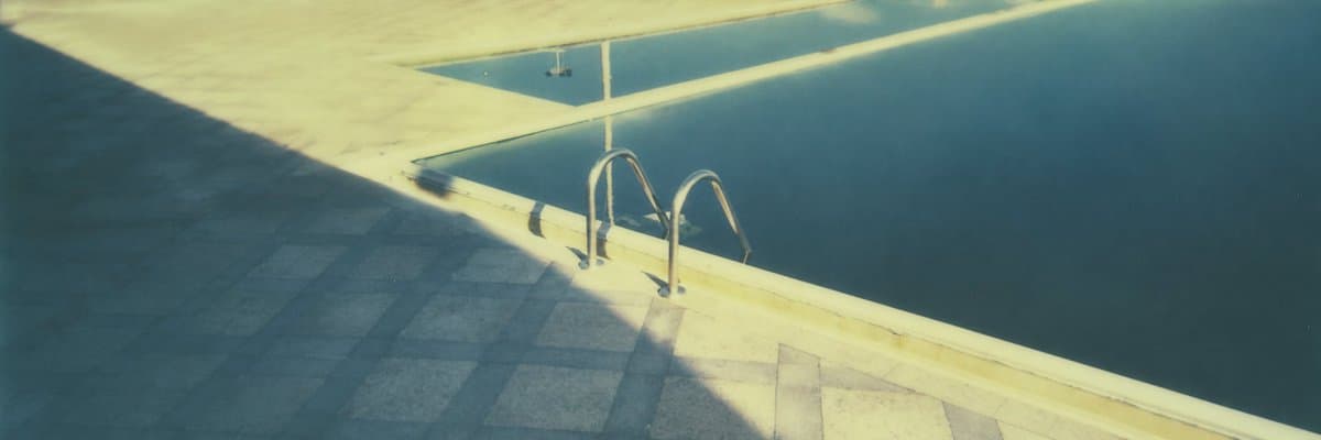 Vintage Panoramic Poolside - AI image template preview