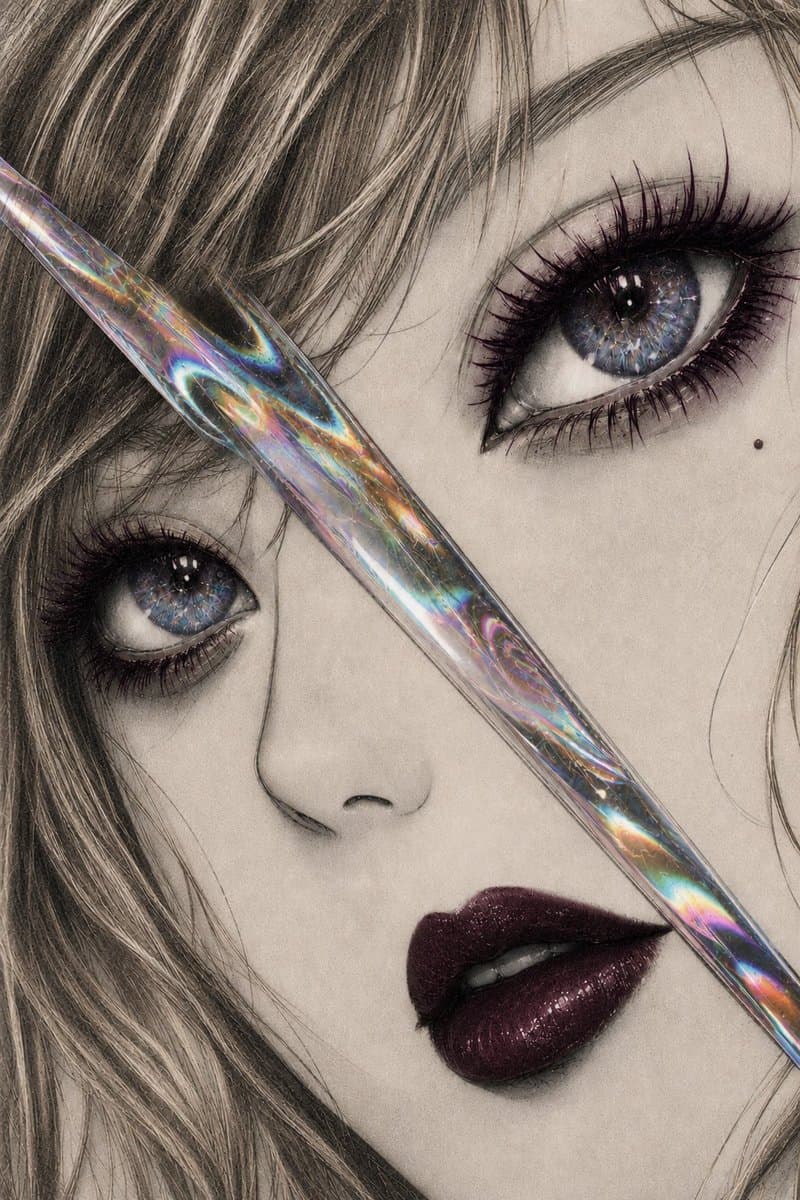 Iridescent Glass Gothic Beauty Portrait - AI image template preview