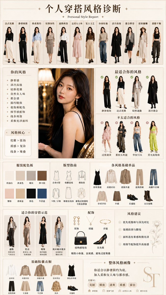 Personal Style Diagnosis Report - AI image template preview
