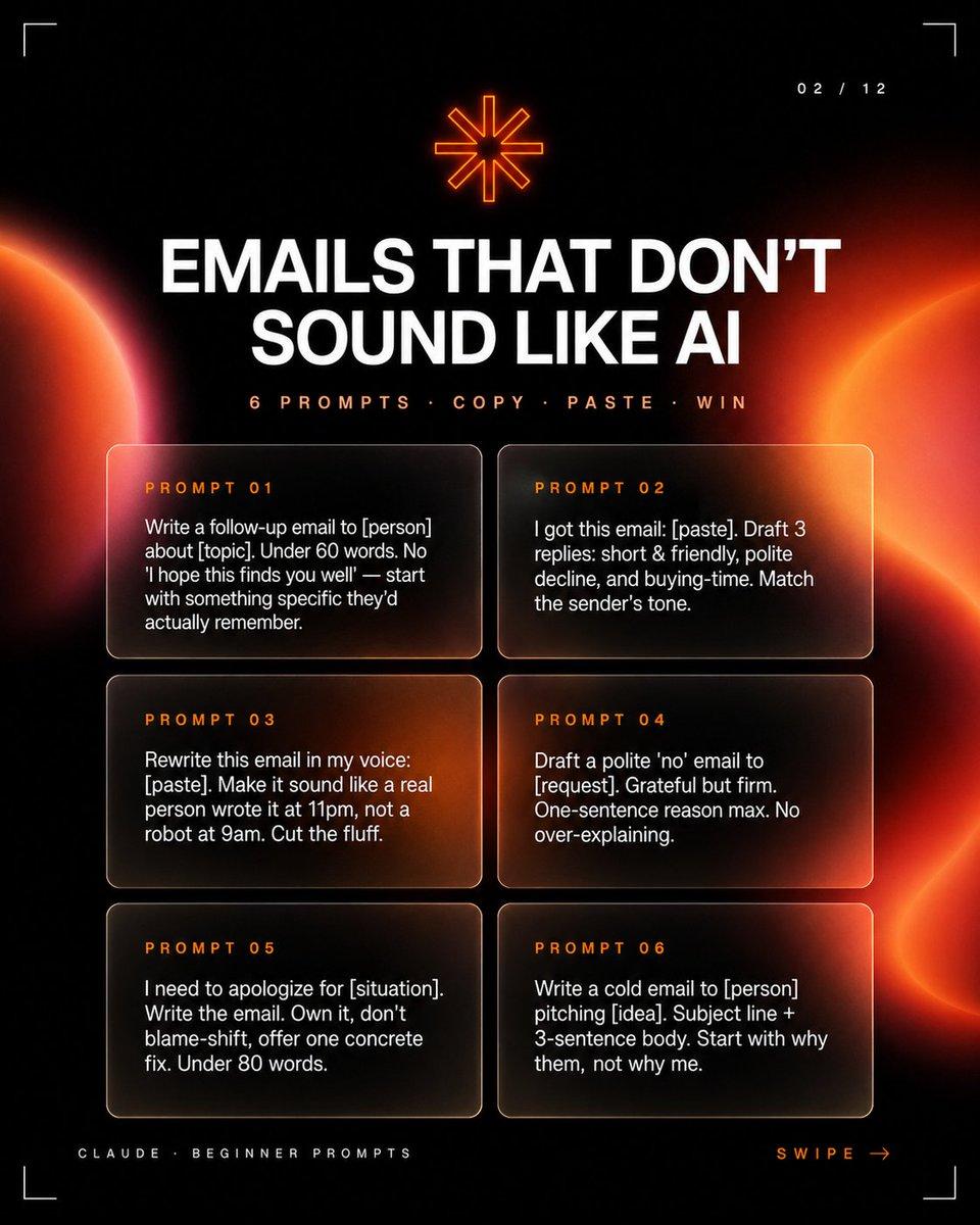 AI Email Prompts Carousel Slide - AI image template preview